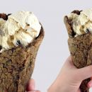 Neste verão a novidade será o sorvete servido em cones de cookies de pepitas de chocolate