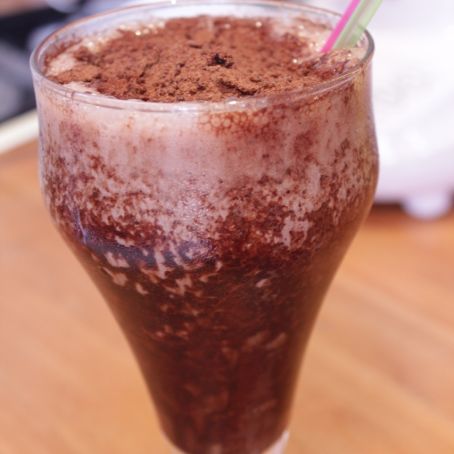 milk-shake de chocolate delícia