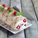 Rocambole de merengue com framboesas - Receita passo a passo