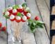 Bouquet de tomates cereja e mussarela - Receita passo a passo