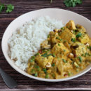 Segunda sem carne: Curry de tofu com leite de coco é delicioso!