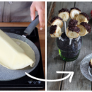 Mini pirulitos de crepe com banana ao rum: a sobremesa perfeita!