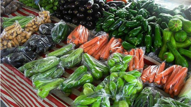 Verduras e legumes nas feiras livres