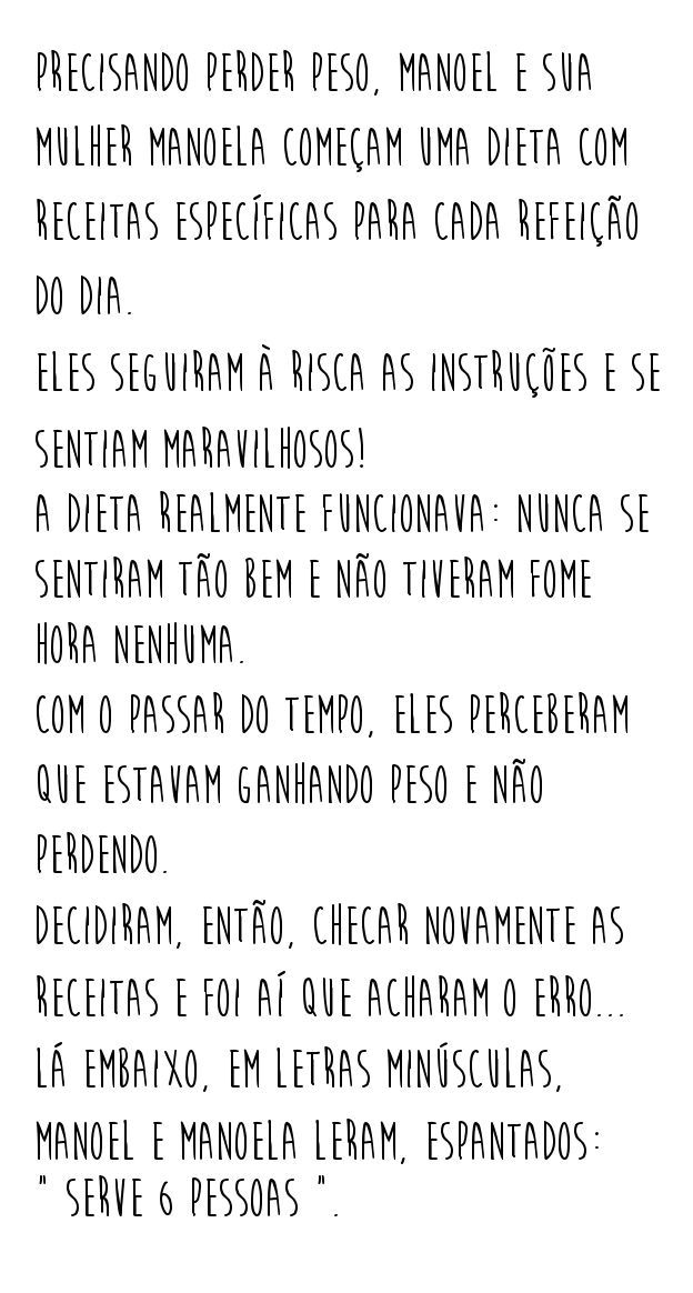 Piadas de Comida - a dieta do Manoel