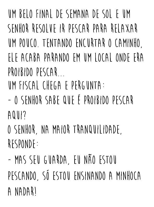 Piada de comida - Um pescaria diferente