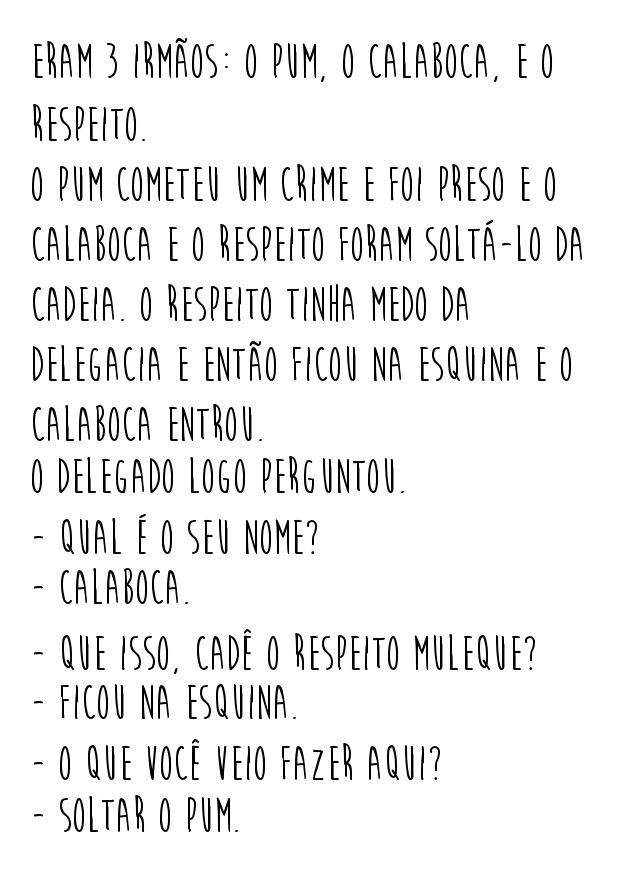Piada de comida - O Pum, o calaboca e o respeito