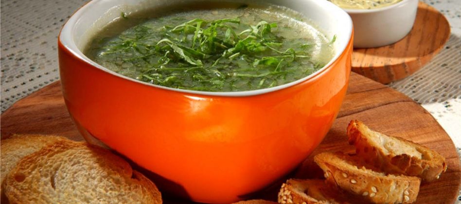 Caldo verde de liquidificador