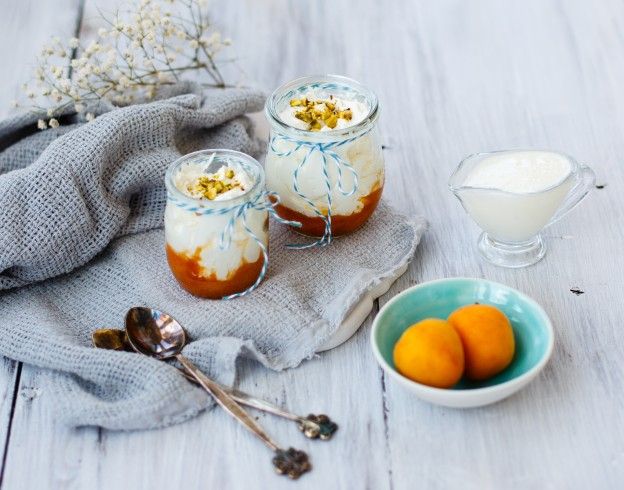 Panna cotta de damascos, sem creme nem leite