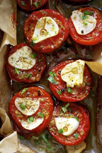 Tomates secos no forno