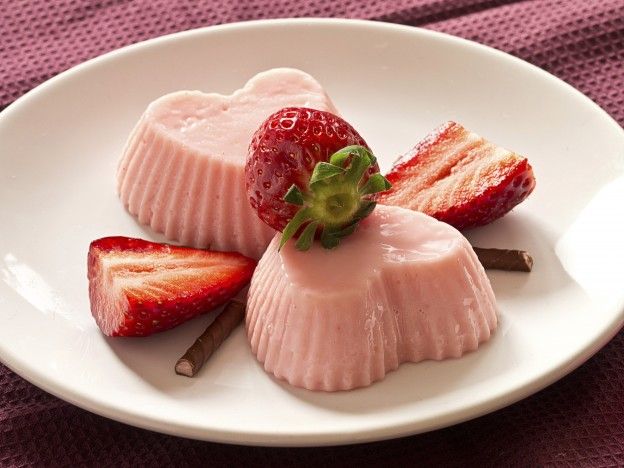Panna cotta de morangos