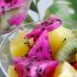 A salada de frutas de pitaya