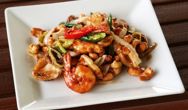 Camarões com molho picante