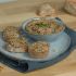 Rillettes vegetarianas com lentilhas e nozes