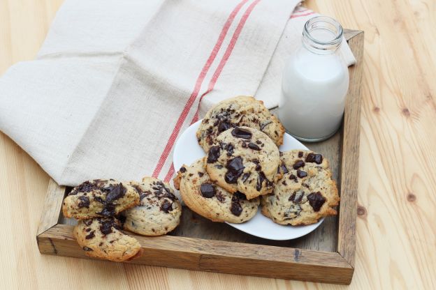 Cookies com pepitas de chocolate