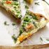 Quiche de petits pois e cenoura
