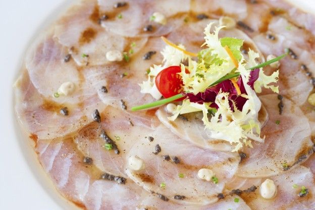 Carpaccio de bacalhau