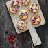 Os muffins com cranberries