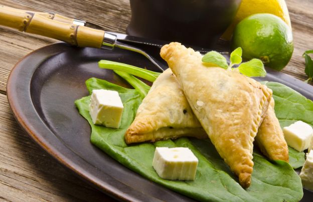 Bricks recheados com arroz