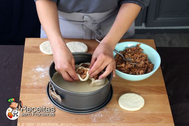 Preparação da tourte