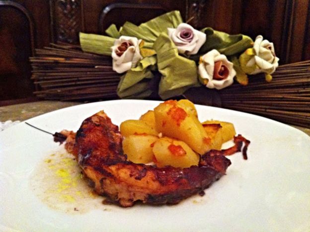 Polvo assado no forno