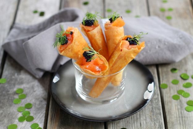 2 - Cone de salmão defumado