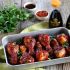 Frango assado com molho barbecue