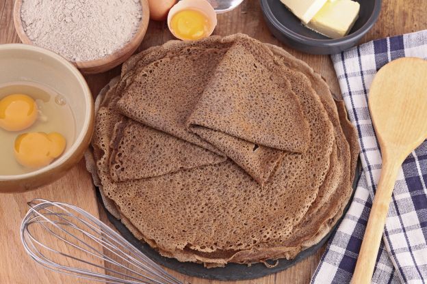 Com galette de trigo sarraceno