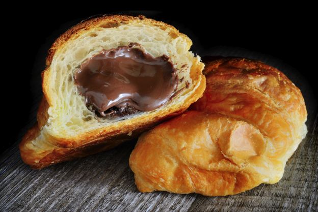 Croissants com Nutella