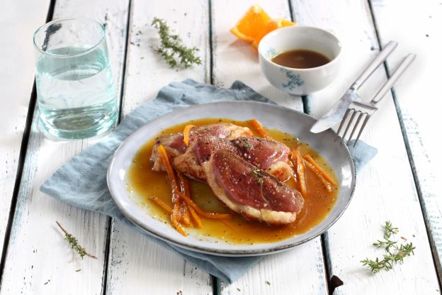 Magret de canard com laranja