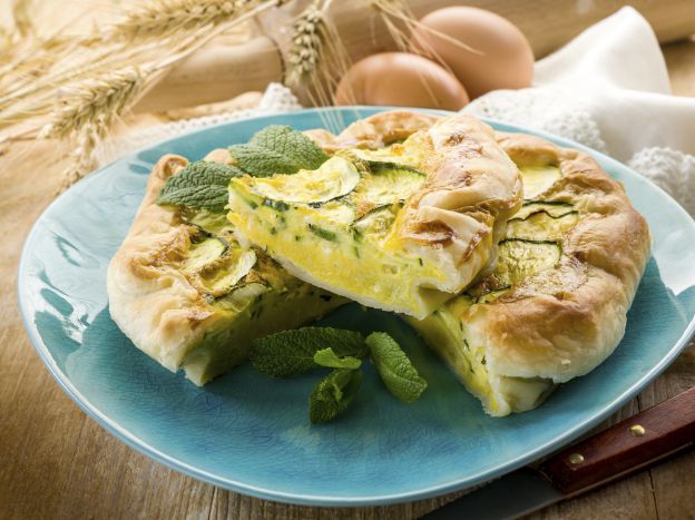 Quiche abobrinha e menta