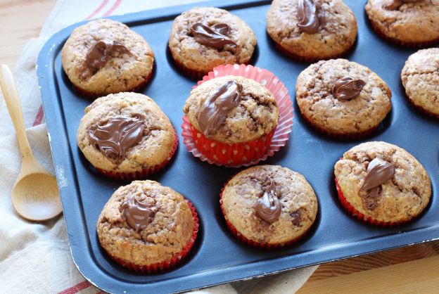 Muffins de Nutella com recheio cremoso
