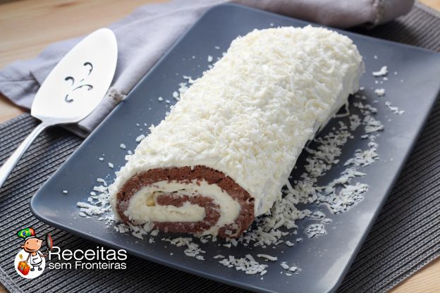 Tronco de Natal de coco nevado