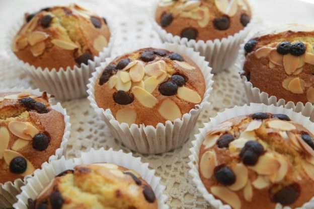 Muffins com pepitas de chocolate