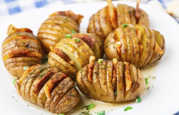 Batatas suecas ou Hasselback