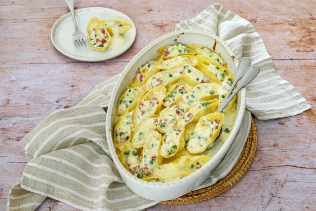 Conchiglioni com batata doce