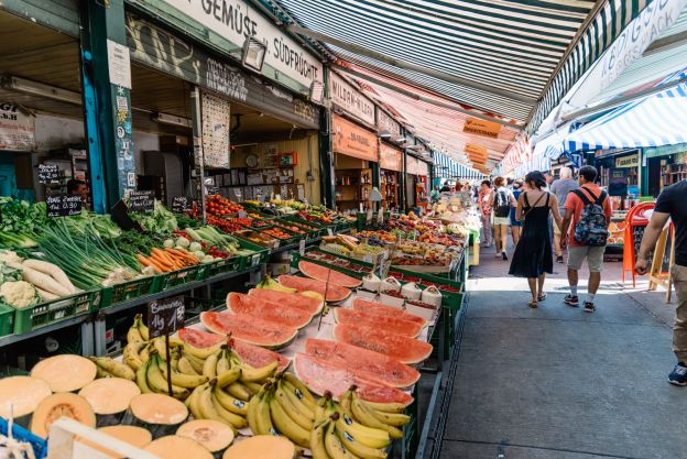 Opte por mercados ao ar livre, feiras
