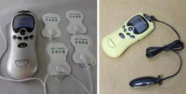 4 - Este aparelho dá descargas elétricas. Com as ventosas, você poderá grudá-las onde quiser