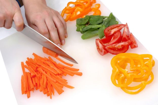 Os muitos e variados tipos de corte de legumes e frutas