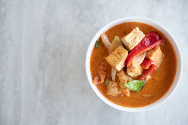 Sopa de kimchi e tofu
