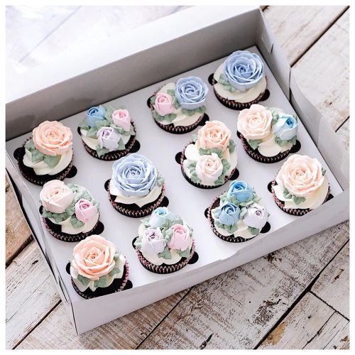 cupcakes de flor