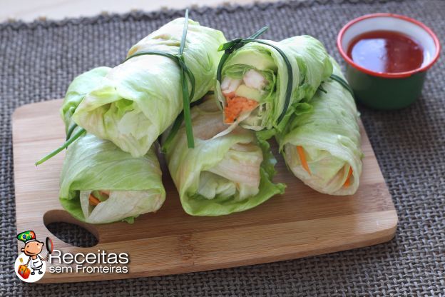 Rolinhos de alface