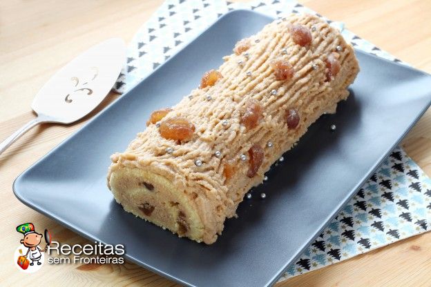 Uma bûche de Natal leve para os fãs de castanhas portuguesas