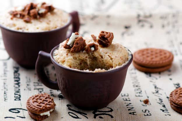 Mugcake com cookies