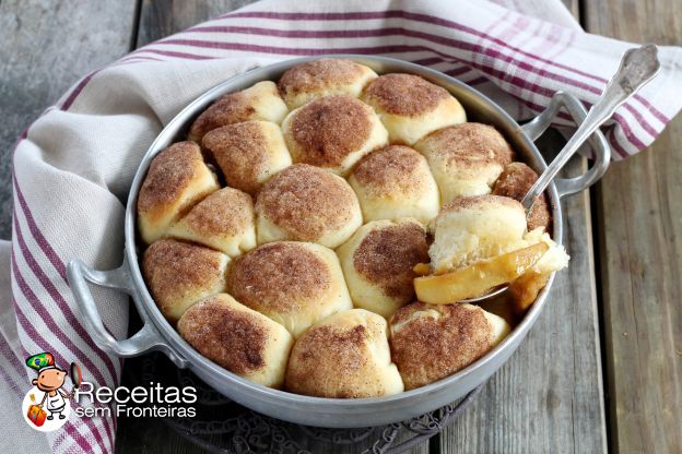 Brioche com maçã e canela