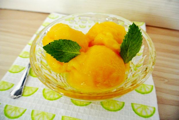 Sorbet de Manga e Champanhe