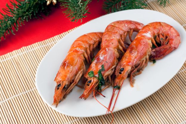 Camarões VG assados