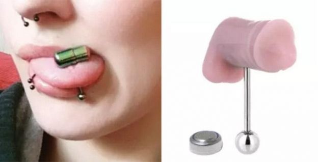 7 - Este piercing de língua vibra, proporcionando mais prazer durante a relação oral.