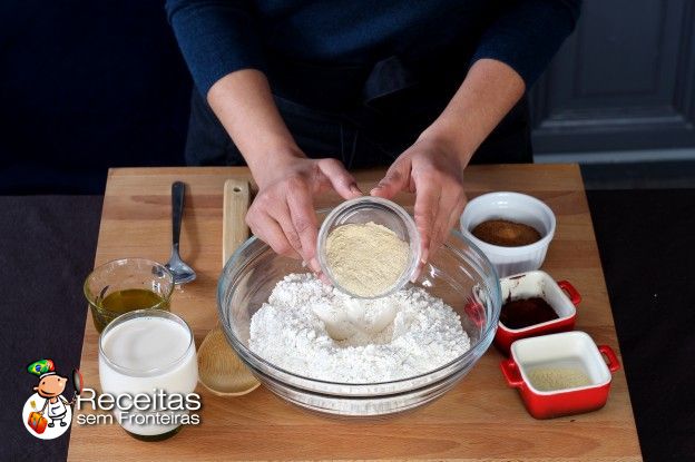 Farinha, sal e fermento