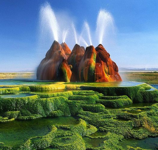 Fly Geyser, em Nevada, nos EUA