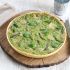 Quiche vegetariana de aspargos, petits-pois e mache (ou agrião)